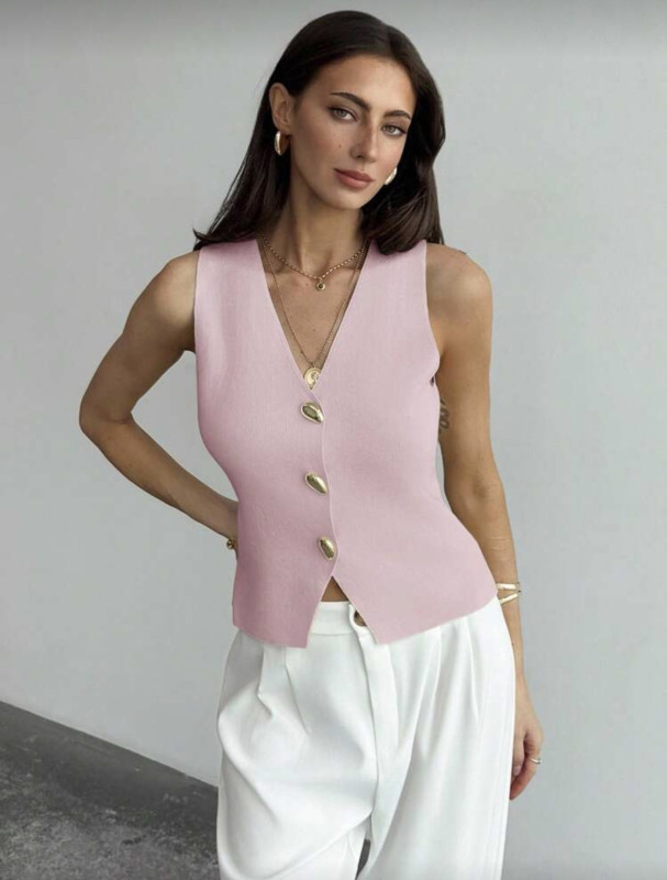 Aloruh Women's Casual top Pink