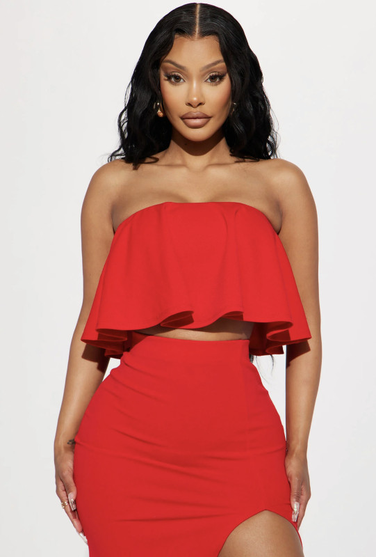 True Romance Skirt Set - Red