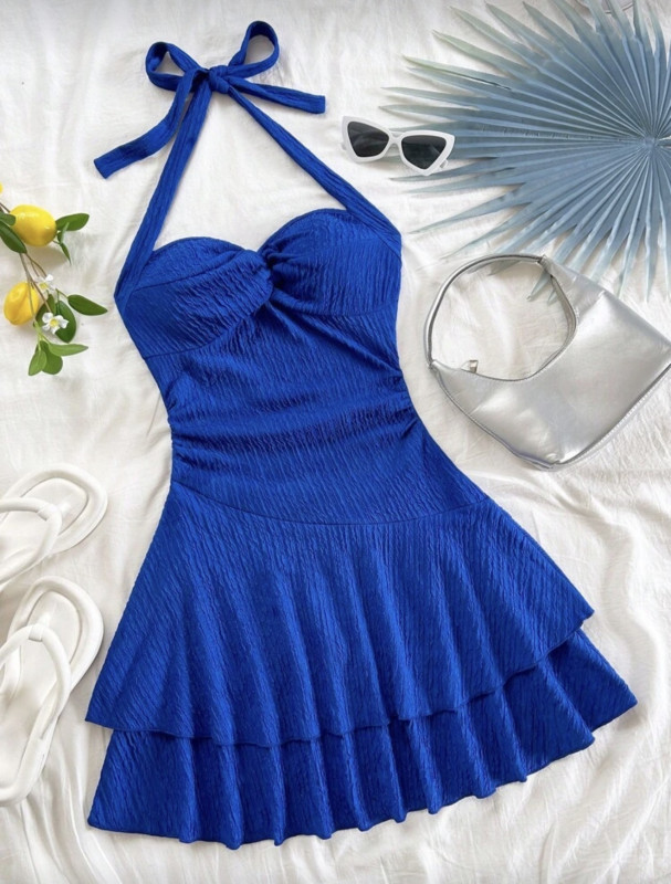 Royal blue short dress