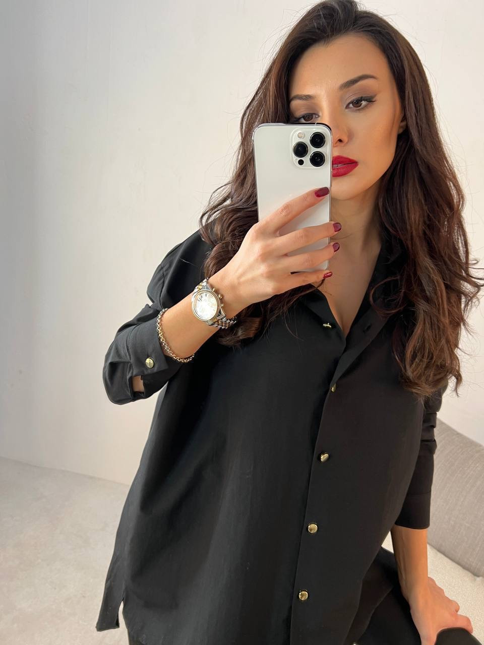 Black chain blouse