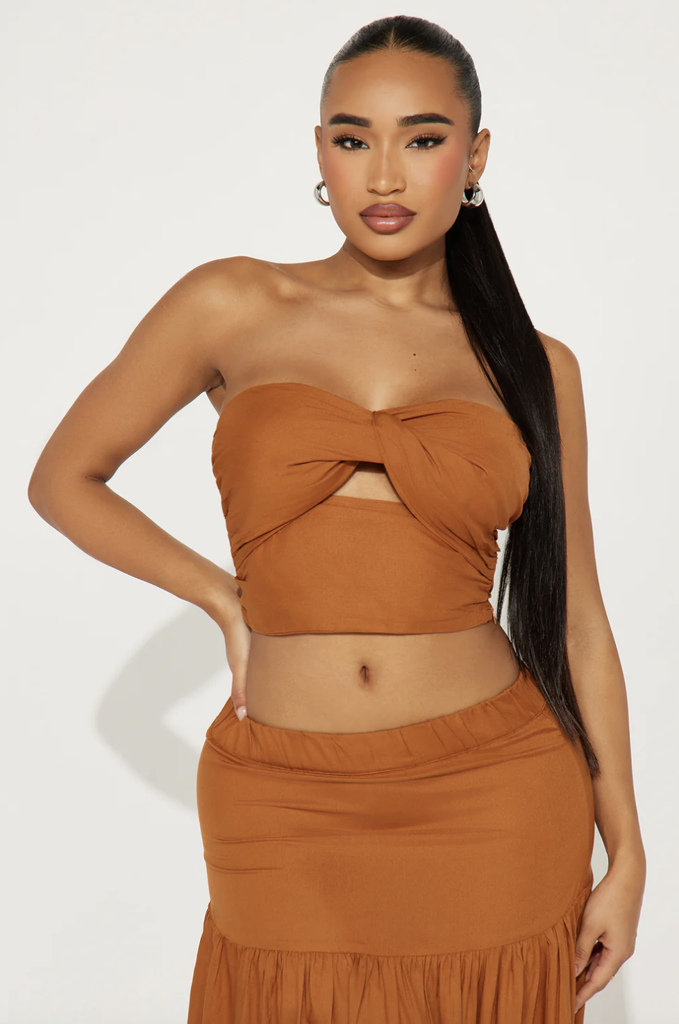 Wonderful Life Skirt Set - Brown