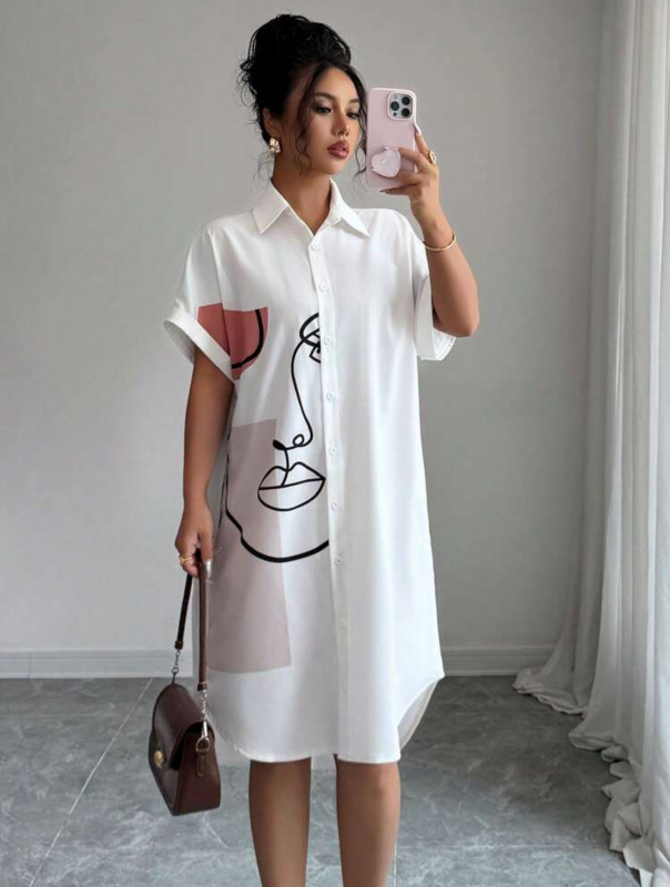 Women's Collar Shirt Dress