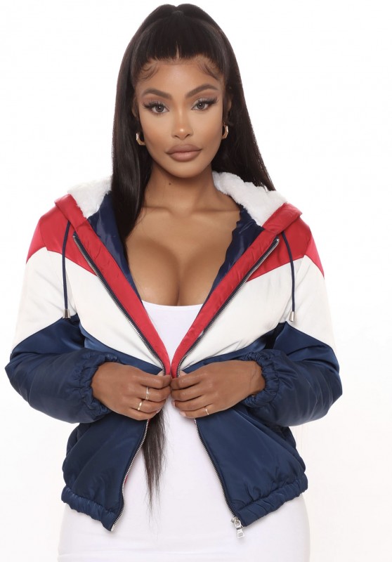 Puffer Jacket - Red/combo