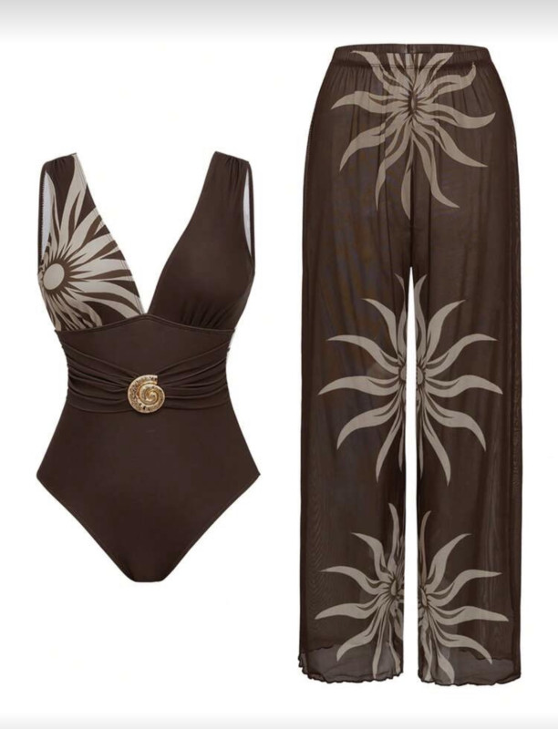 Brown oasis swimsuit set
