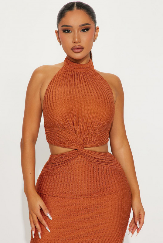 Mind Me Maxi Dress - Rust