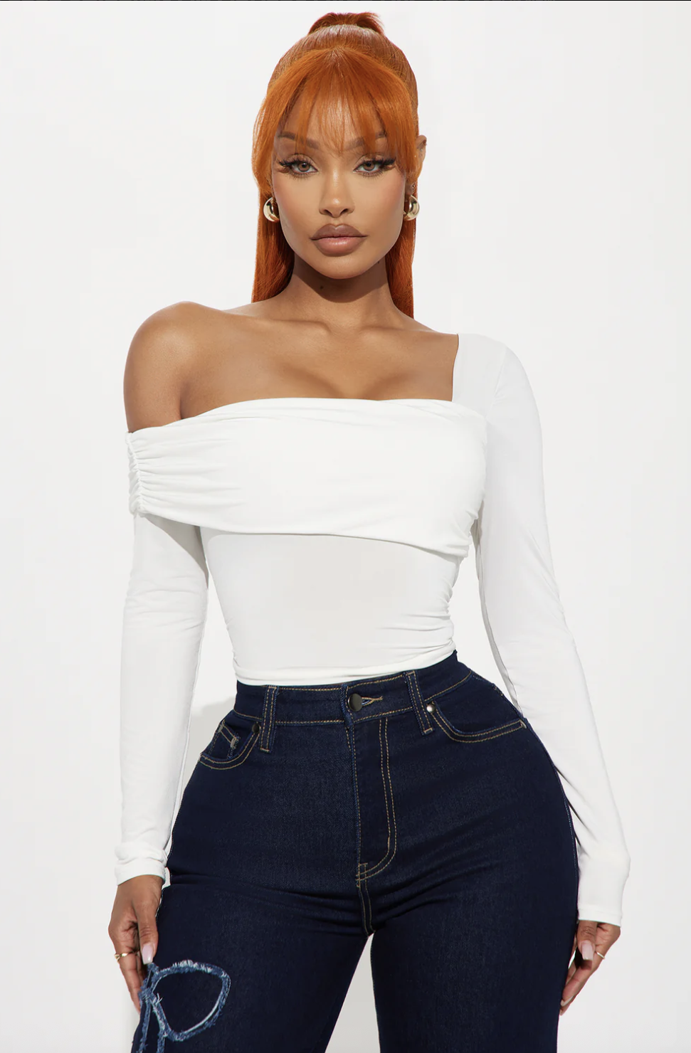 Kinsley Off Shoulder Top - White