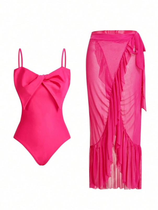 Hot pink swimsuit set