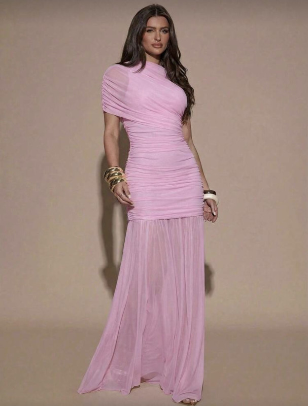 Rose Elegant Ruched dress