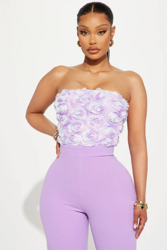 She's In Bloom Jumpsuit - Lavender
